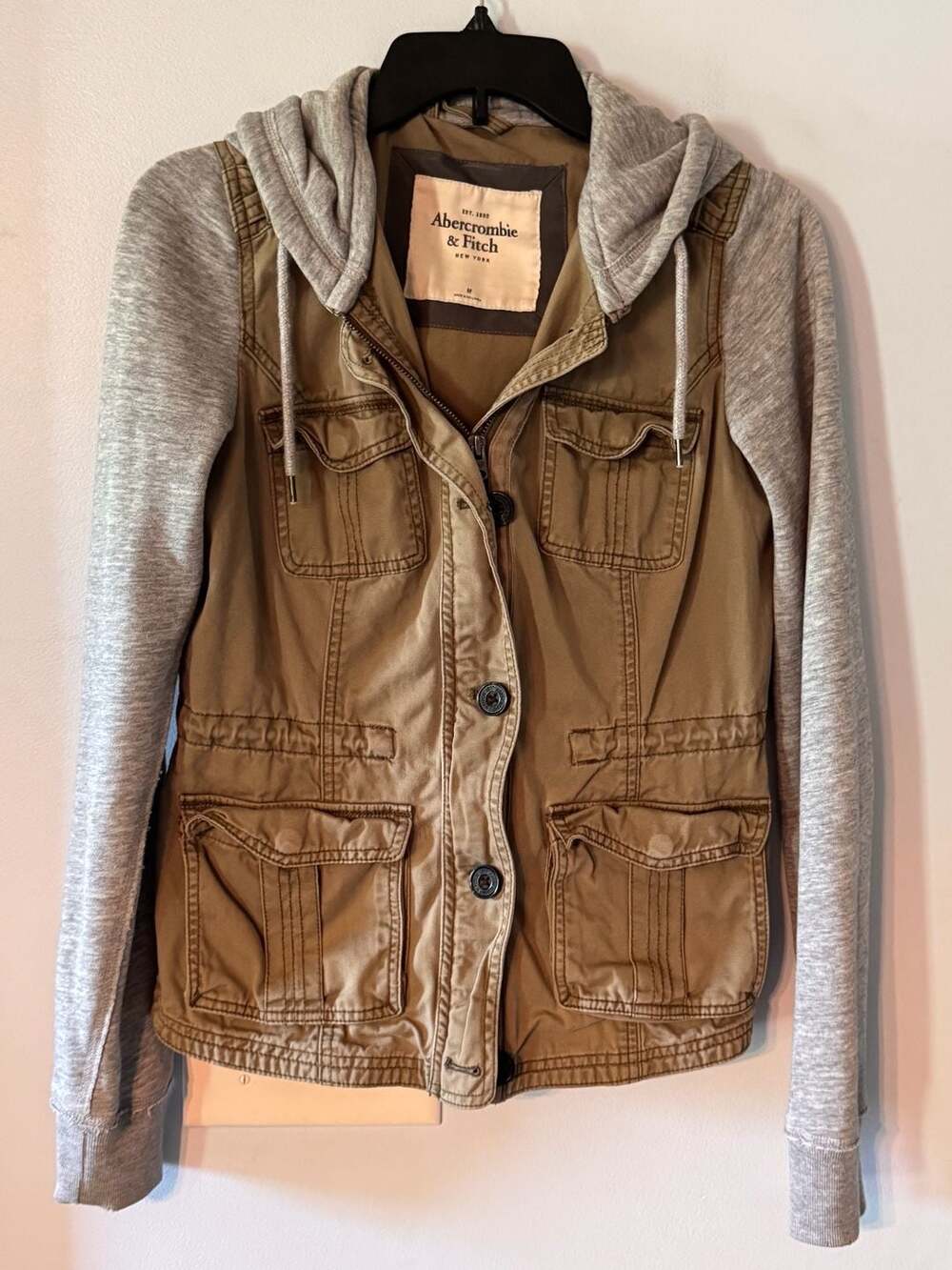 Y2K 90s Supermodel Abercrombie & Fitch Retro Streetwear Women's Military Jacket